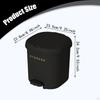 Press Type Trash Can with Step Pedal Garbage Bin Versatile Trashcan Wastebasket Lid for Home