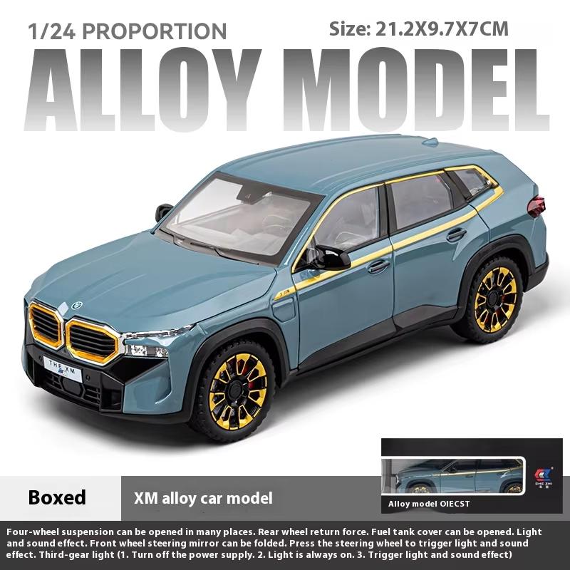 Simulation 1:24 THE-XM Alloy Car Model, Door-opening Car Model Ornaments, With Sound and Lights for Boys Toy Car Birthday Gift