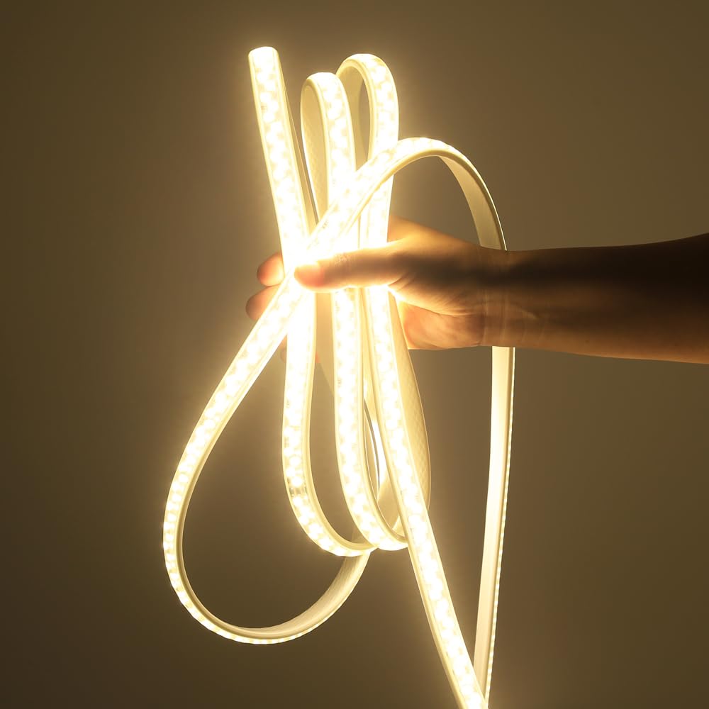 100V LED Strip SMD5735 180 Power Supply Plug 50cm Cuttable Easy Indirect Decorative Light 5 ALion-ots Light, High-Brightness LEDs, CRI>=95, Included,