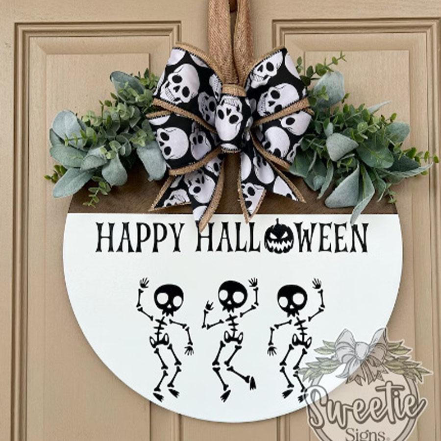 1pc Halloween Ghost Pumpkin Door Hanging Sign - Festive Welcome Decoration For Home, Office, And Garden - Perfect Housewarming