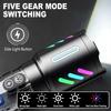 1800mAh Laser Lamp Beads LED Flashlight Type-C Charging Zoom Emergency Tactical Handheld Light Multi Functional Outdoor Hiking Camping
