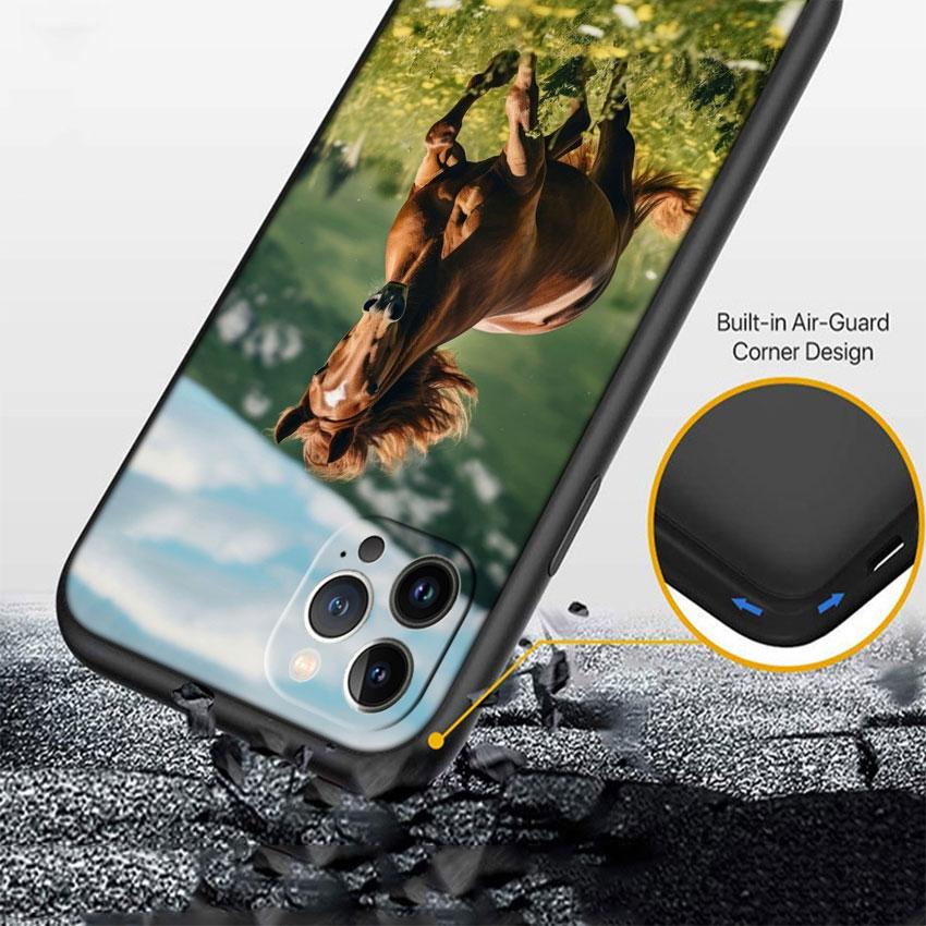LO43 Fine Horse Soft Shell Phone Case for OPPO A3 Pro A72 A74 A76 A77 A77S A78 A79 A94 A95 A18 A40M A58