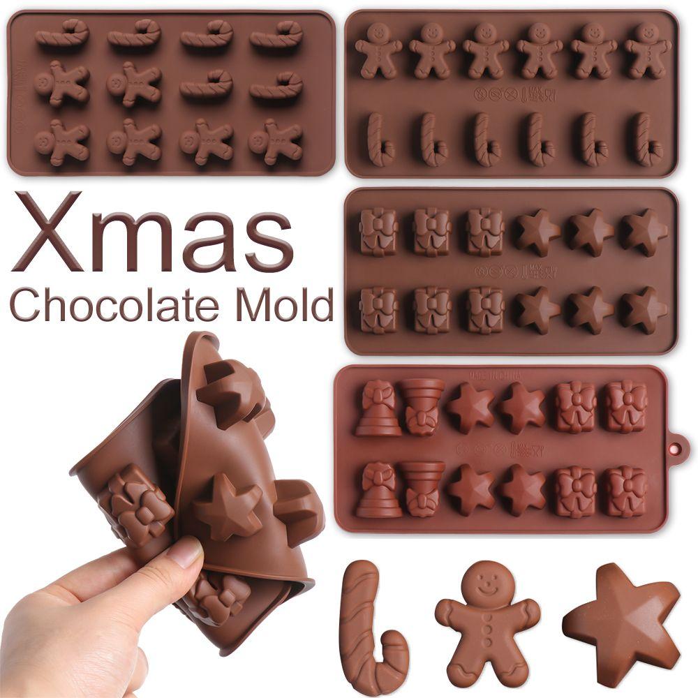 Cookie Shaping Decorating Gingerbread Man Christmas Candy Mould Baking Trays Xmas Chocolate Mold