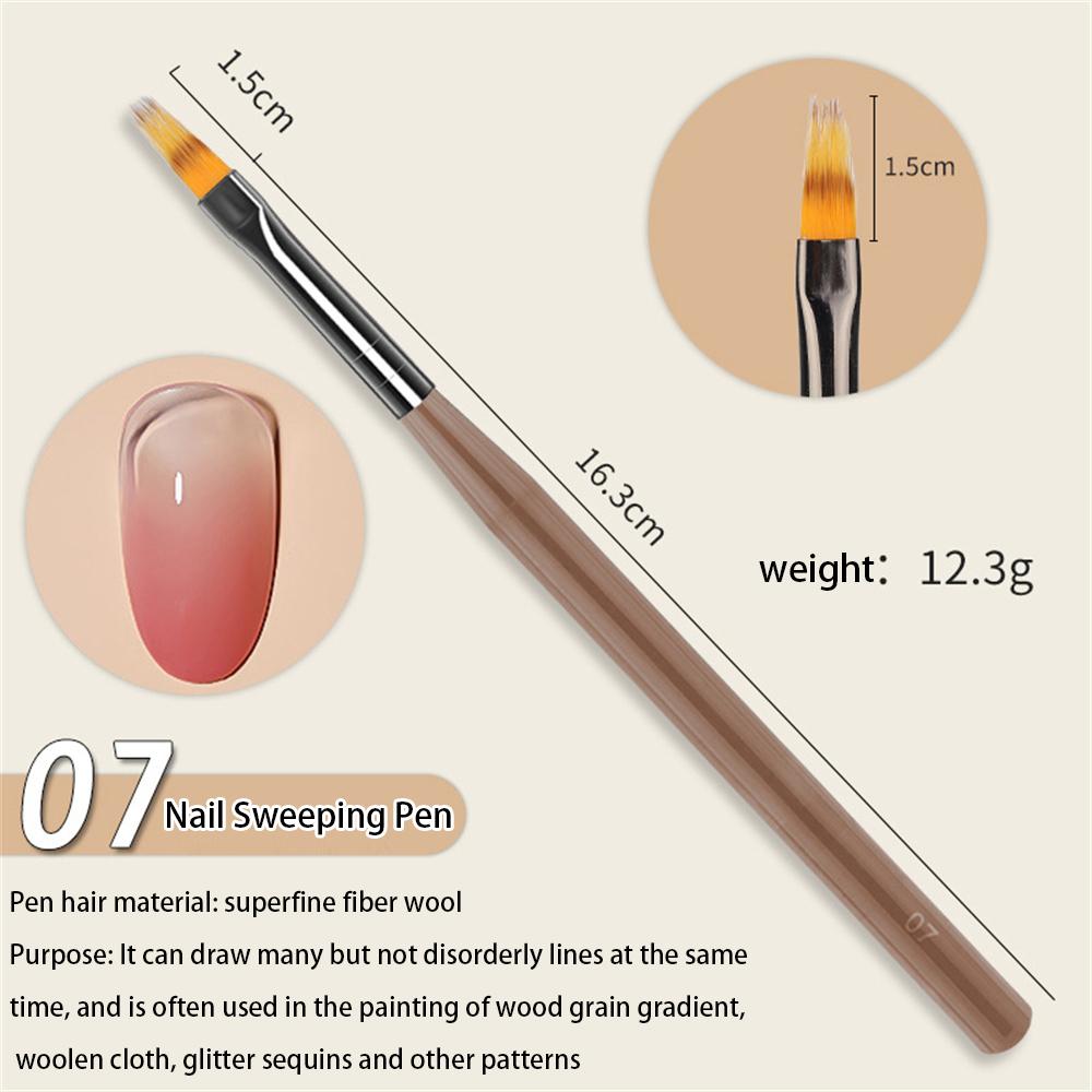 French Stripe Nail Art Liner Pinselspitzen Ultradünner Strichzeichnungsstift UV-Gel Malpinsel Maniküre-Werkzeuge