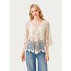 DIMANAF 2026 New Tees Summer Women Beach T-Shirt Basic Fashion Tops Lace Tees Casual Loose White