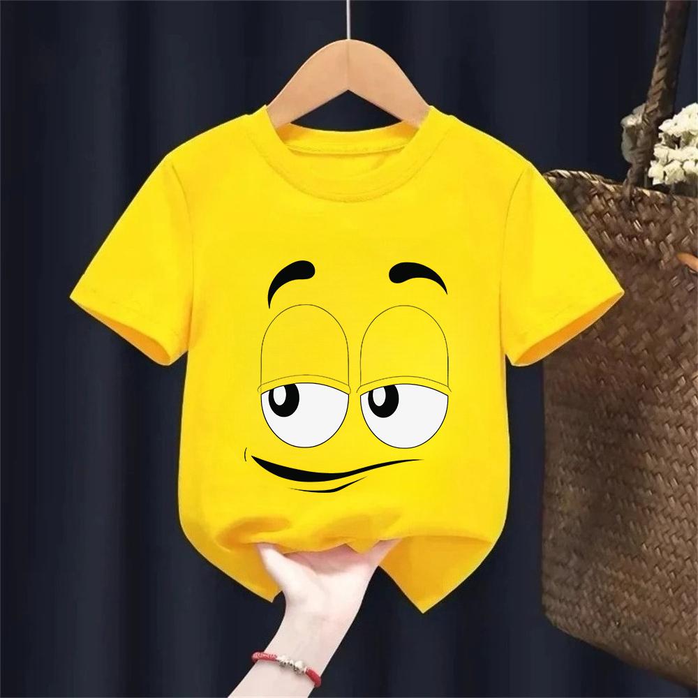 Summer Innovative Chocolate Bean Childrens Printed Tshirt Fun 100 Cotton Casual and Fashionable