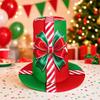 Christmas Top Hat Soft Pull-on with Bow Motif Photo Prop