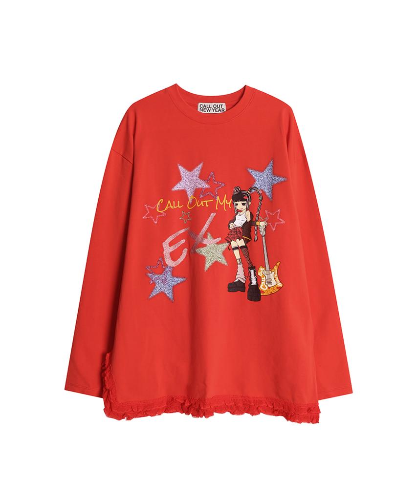 CONY Call Out My X Lace Tee / Red