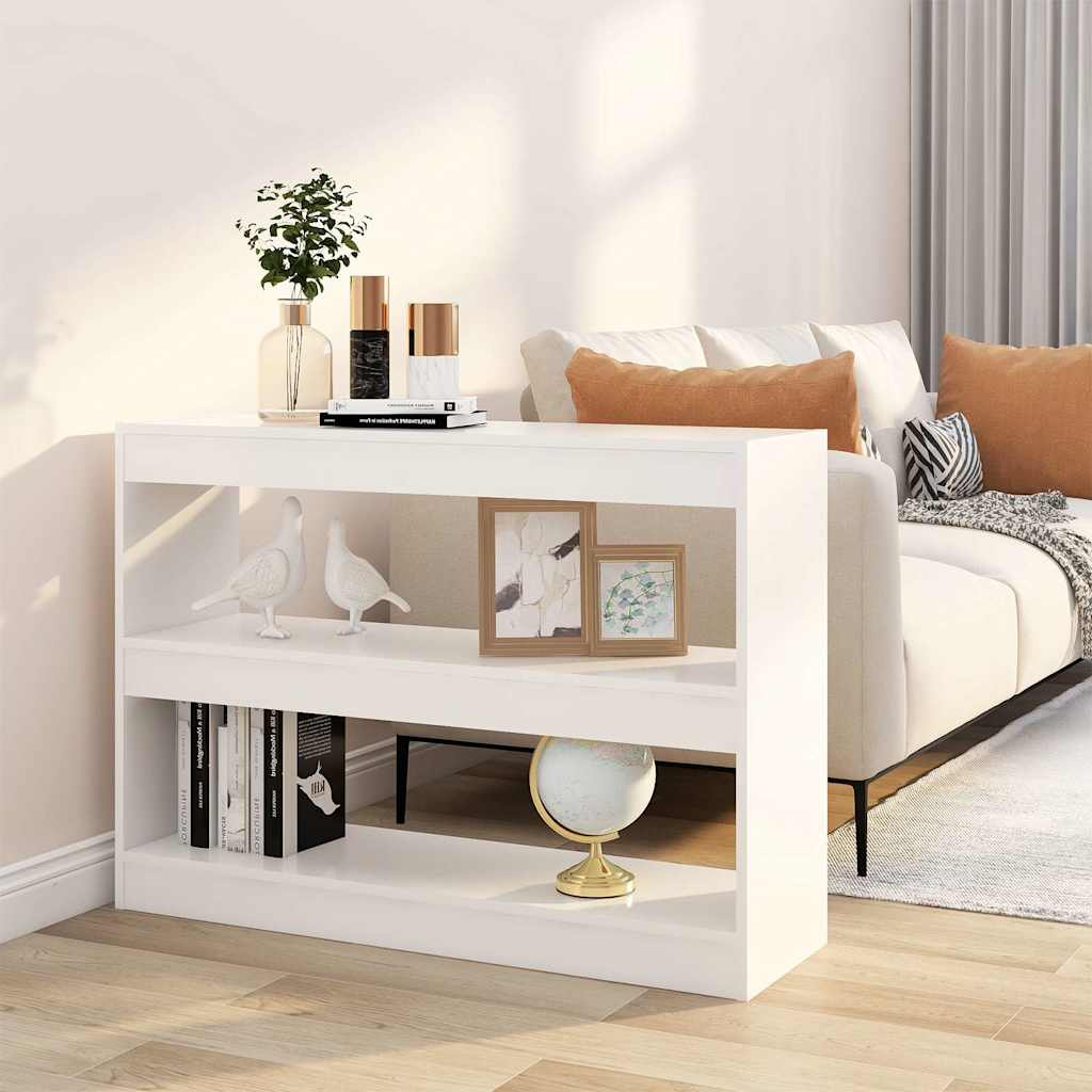Vidaxl Bücherregal/Raumteiler, Weiß, 100x30x72 cm