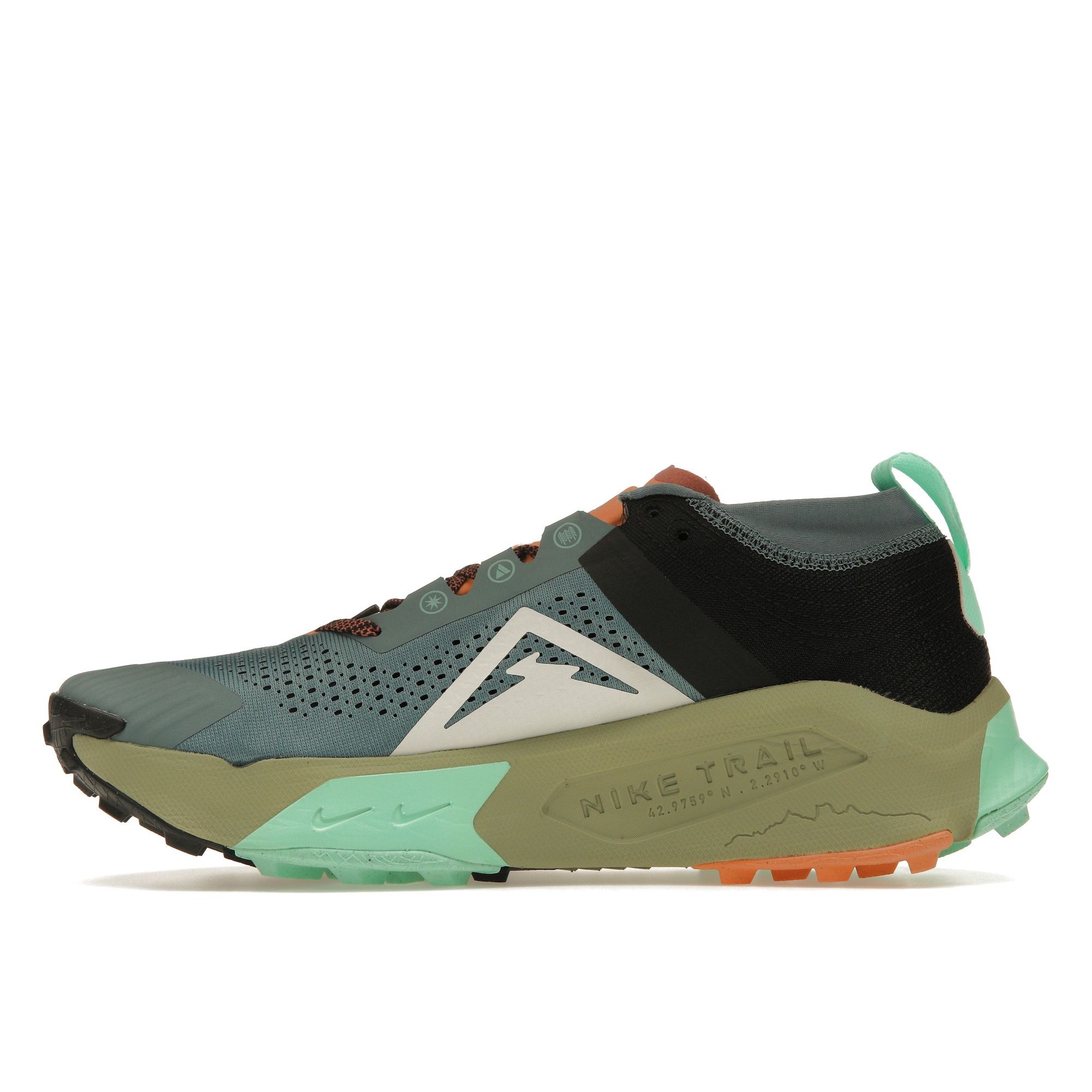 Мужские кроссовки Nike ZoomX Zegama Mineral Slate Green Black Green-Glow DH0623-300 43 — фото 5