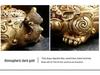 Golden Toad Resin Ashtray with Lid - Chinese Style Ornament for Home, Office, or Tea Table