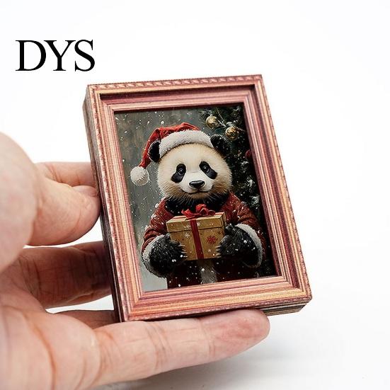 Holiday Decor Magnets 3Pcs LED Glowing Christmas Fridge Magnet, Wooden Frame Refrigerator Magnetic Decoration for Kitchen Cabinets Whiteboards Lockers