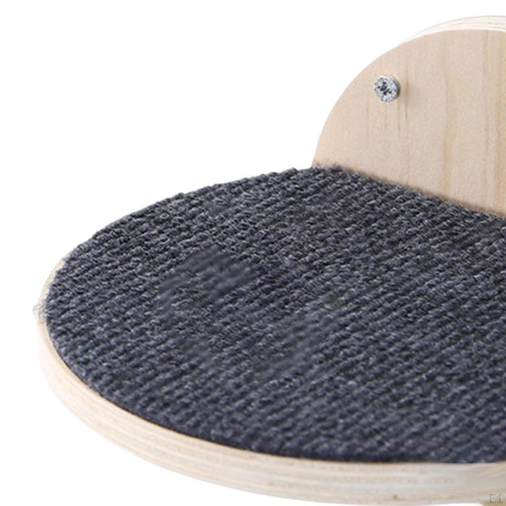 Shelf Stable Multifunctional Wooden Cat Climbing Frame Ladder with Scratching Pad for Playing