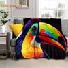 Cute Dream Birds Parrot Peacock Cartoon Soft Flannel Blankets,Throw Blanket Comfortable Blanket for Picnic Beds Home Bedroom Kid