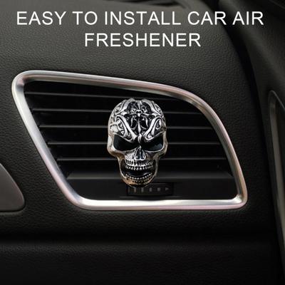 Désodorisant de voiture en alliage de crâne, support de ventilation, parfum longue durée, élimination des odeurs, Type de Clip, sortie d'air automobile, diffuseur d'aromathérapie, accessoires de voiture