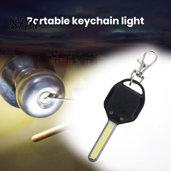 Small Electric Light Mini LED Keychain Flashlight Super Bright High Lumens 2 Modes COB Compact Size Portable Outdoor Emergency