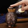 1 Pcs Automatic Toothpick Holder Retro European Metal Stainless Steel Push-to-dispenser Repair Dent Box Kitchen Accessories