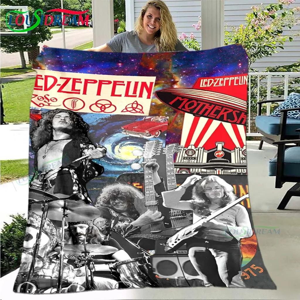 Pop Singer L-Led-Zeppelin Blanket,Flannel Throw Blanket for Home Bedroom Bed Sofa Picnic Office Hiking Leisure Nap Birthday Gift