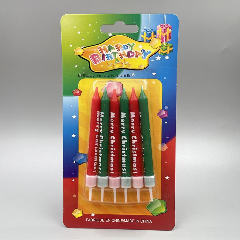 

Креативное украшение для торта Свеча на день рождения С Рождеством С Рождеством Надпись Рождественская свеча