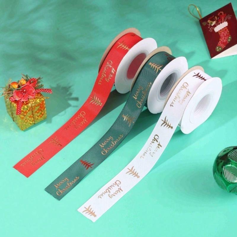 Elegant Förpackningsband för Festdekoration Jul Polyestertyg Band