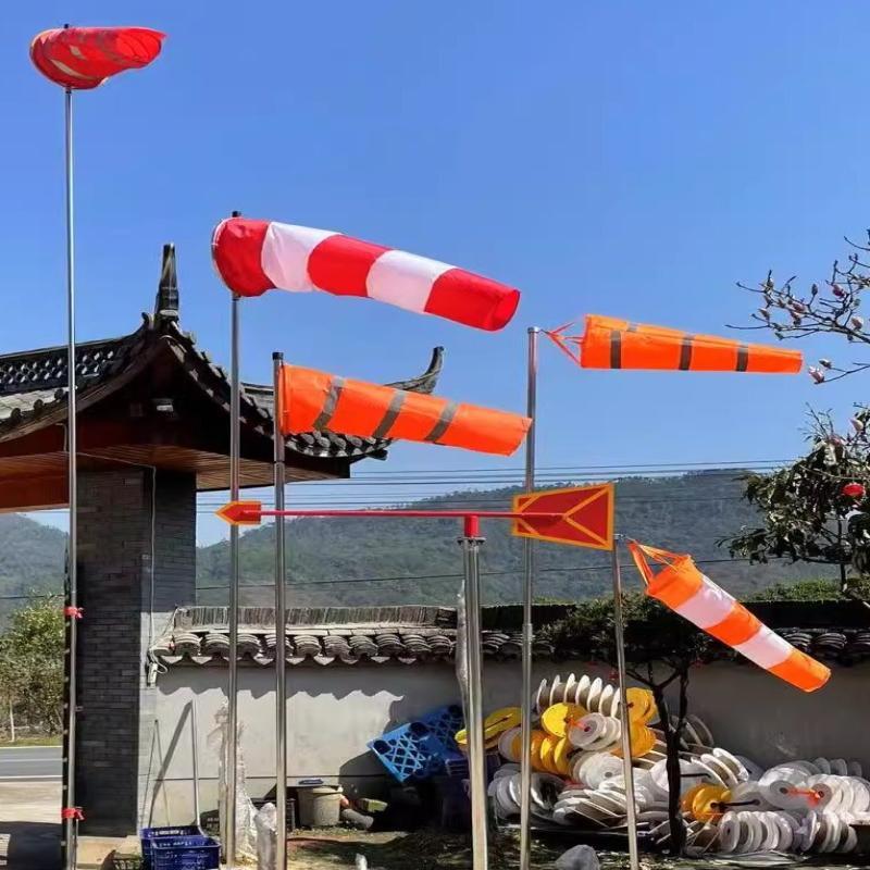 Outdoor Windsock Pole & Reflective Wind Indicator Kit