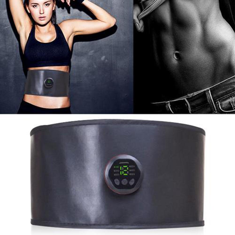 

EMS Abdominal Muscle Belt Abdominal Muscle Pad Liquid Crystal Display 6 Modes 15 Levels Adjustable Slimming Belt чорний