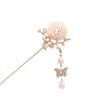 Antiker Stil Jade Blume Haarnadel mit Quaste – Damen Qipao & Hanfu Kopfschmuck Accessoire