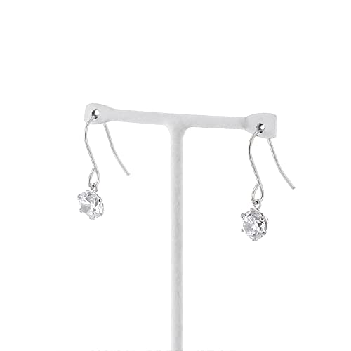 [Official] ESTELLE Women's Earrings, 18K White Gold with Cubic Zirconia (M), 0231-3442-0018-0000