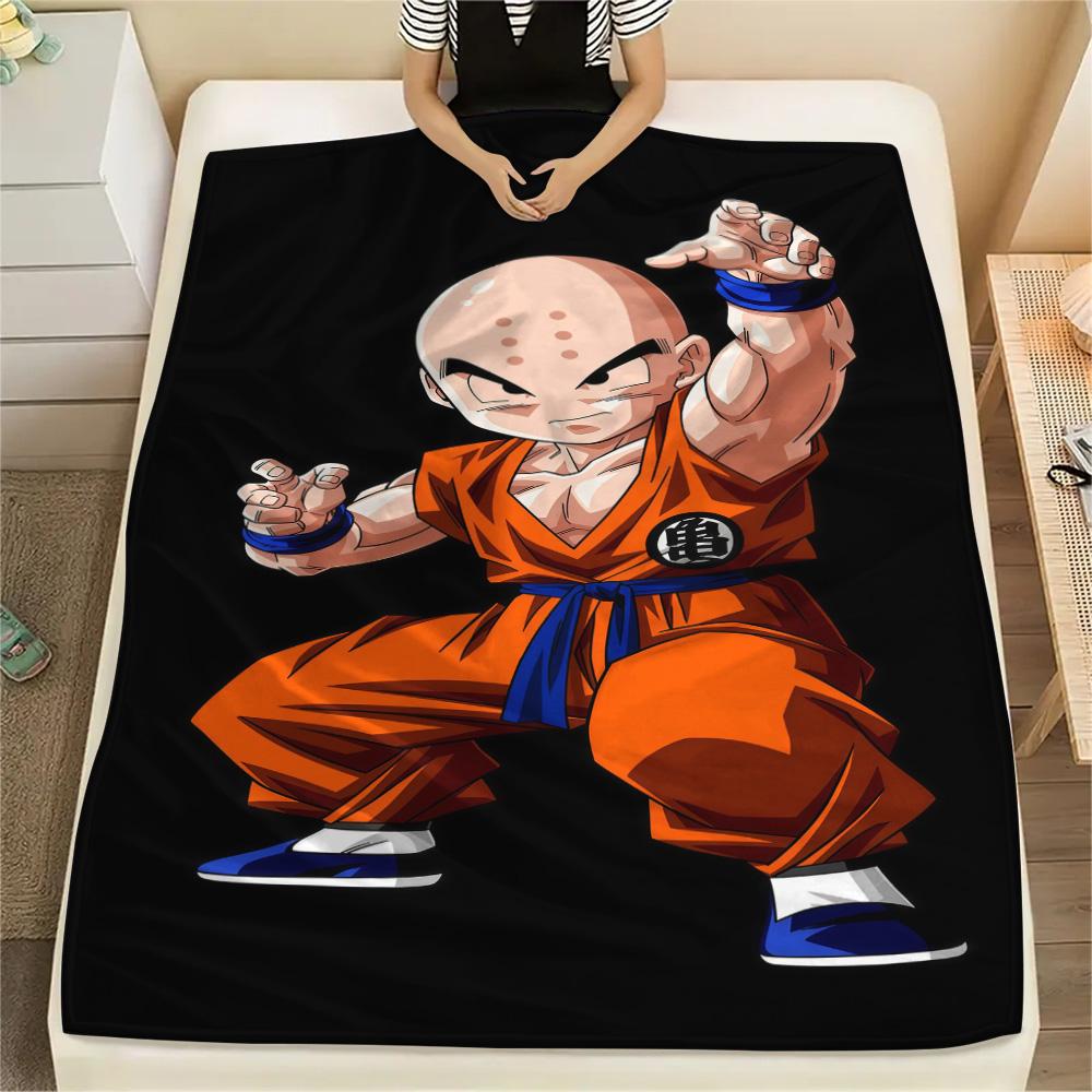 1PC Krillin Patterned Flannel Blanket Suitable For All Seasons For Home Decor Warmth And Comfort Gifts Holiday Present