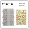 6 Grids Star Sequin Five-Pointed Star Colorful Nail Art Charm Sparkle 3D Nail Rivet Nail Decoration Diy Manicure Accessories