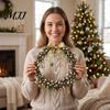 Fun Bead Projects for All Ages Beaded Christmas Wreath DIY Kit, Holiday Craft Kit with Colorful Beads Decorative & Ornament Charms, Seasonal