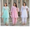 Indian Pakistani Cotton Top Kurti Pant Set Women's Party Wear Kurta Cord Set