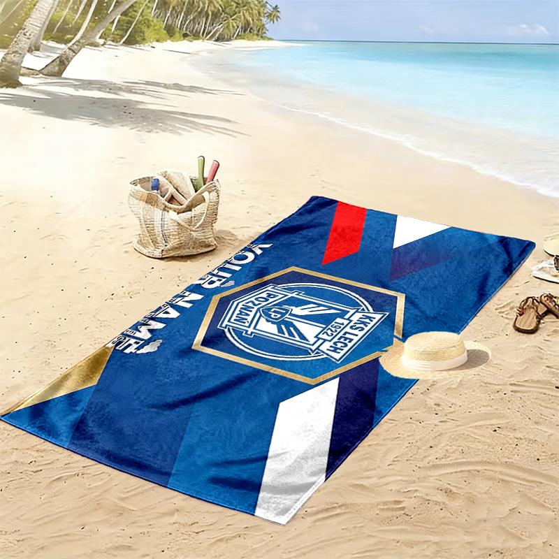 Lech Poznan Print Beach Towel, Large Soft Quick Dry Towel for Beach Camping Swimming
