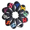 10Pcs PU Golf Iron Head Covers Practical Fashion Golf Club Head Covers