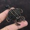 Silver Sheen Obsidian Pendant Copper Wire Wrapped Pendant Antique Copper Jewelry Gemstone Pendant Handmade Jewelry Tortoise Pendant For Gift