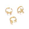 Ocean Holiday Alloy Ring Set: Shell & Starfish Design, Openable 3-Piece