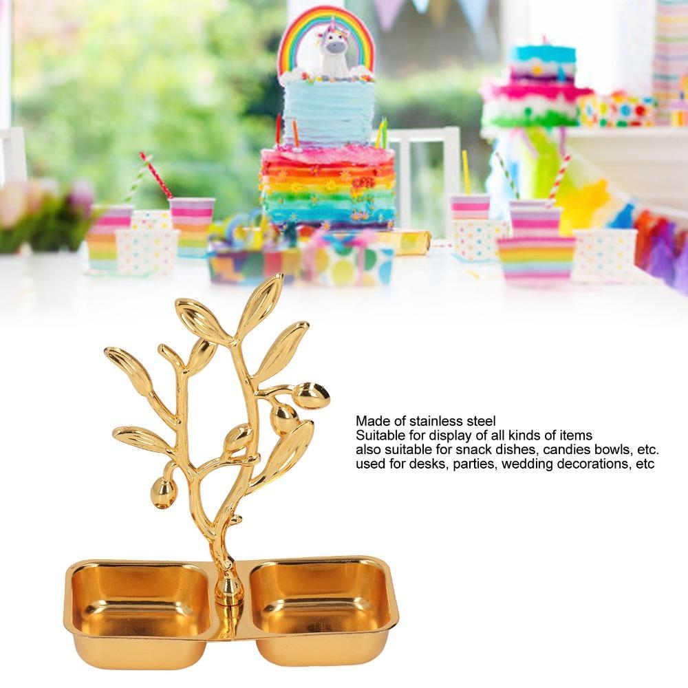 Stainless Steel Gold Serving Tray Nordic Tree Branch Jewelry Rack Snack Tray For Bathrooms
