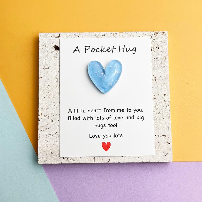 5Pcs Cute Little Heart Pocket Hug, Decorated Pocket Hug With Encouragement Card, Special Birthday, Wedding, Party, Valentine'S