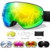 SKI Goggles Anti-Fog Snowboard UV400 Outdoor Sports Snowmobile Ski Mask Men Women Glasses with Replacement Lens Free Gifts
