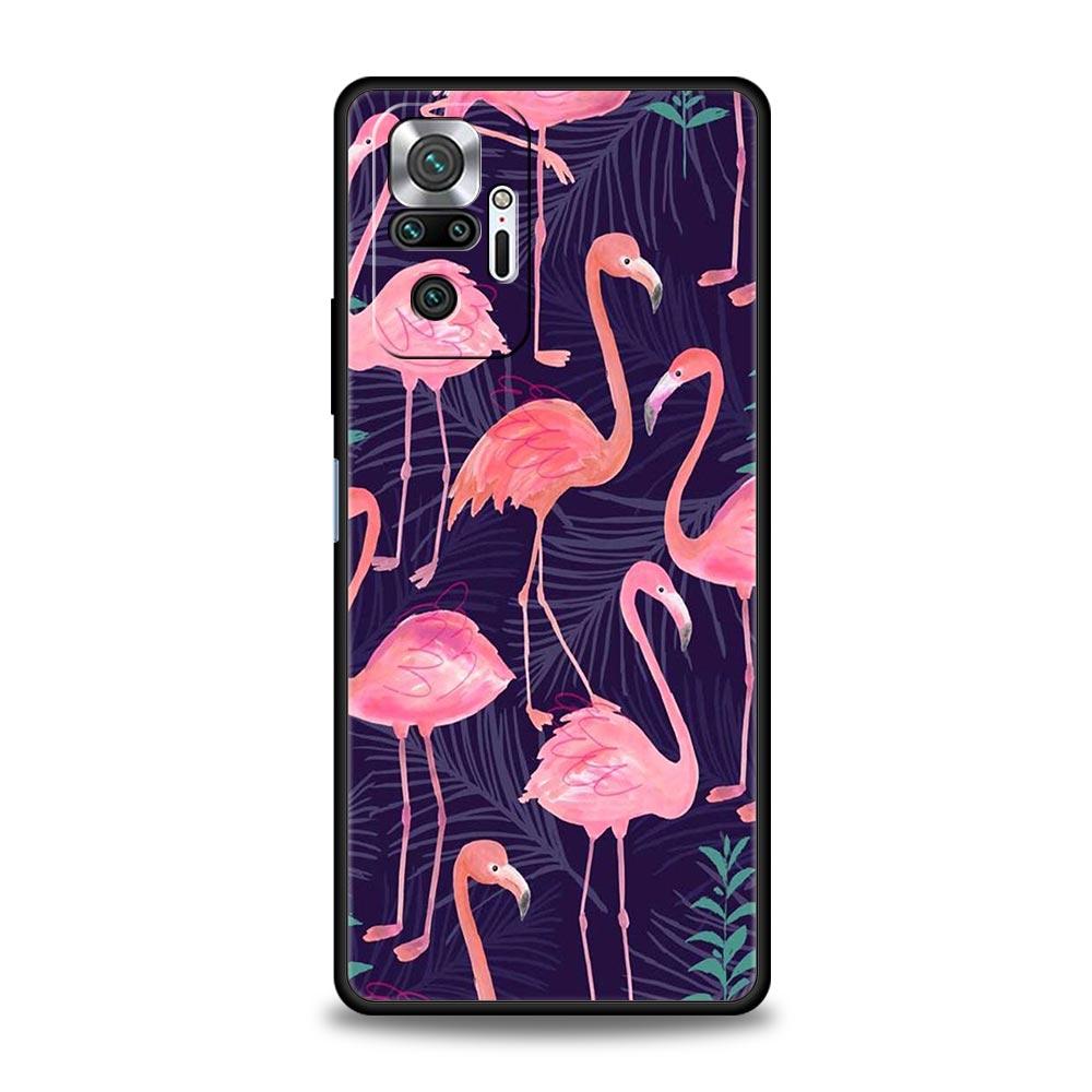 

Милый Чехол для Телефона с Листьями и Розовыми Фламинго для Xiaomi Redmi Note 13 12 5G 11 10 Pro Plus 4G 9S 9 8 7 9T 13C 12C 10C 9C 9A Мягкий Чехол Redmi 13C