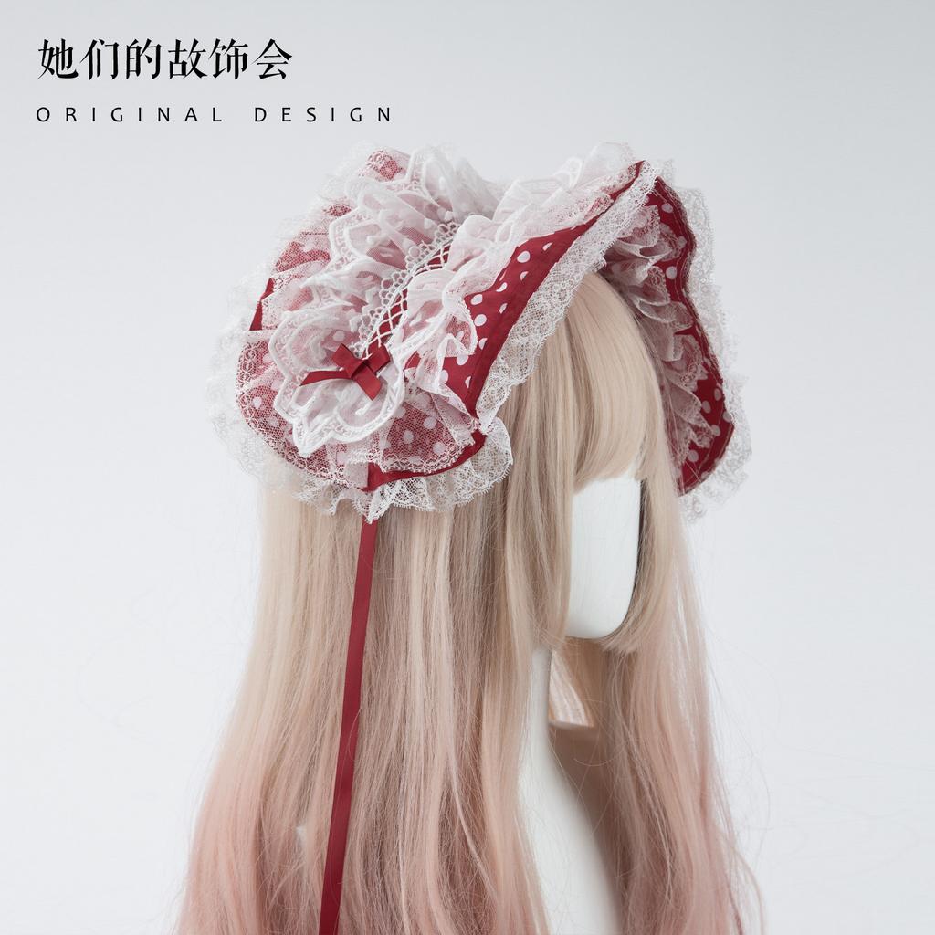 Rabbit Ear Headband Kc Bow Bunny Handmade Small Object Lolita Original Bnt Bonnet
