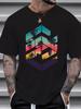 Mens summer shortsleeved printed Tshirt Casual street style short sleeved top ideal choice for summer vacation