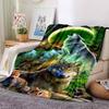 Wolfsmuster Flanelldecke Hohe Qualität Warm Bequem Decke für Alle Jahreszeiten Perfekt für Geschenke Heimdekoration