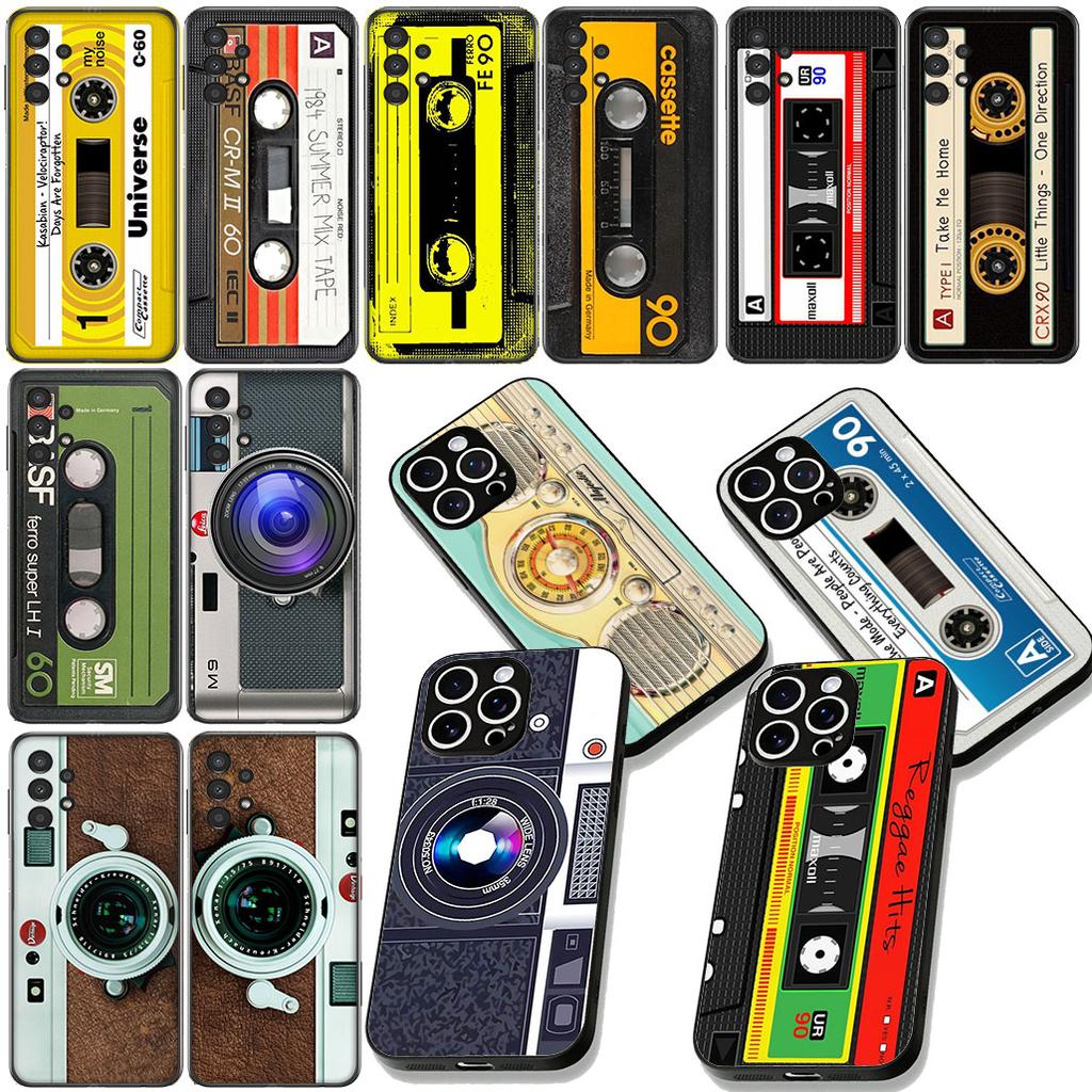 Retro Camera Vintage Cassette Tape Cover for Samsung Galaxy A04 j7 J5 J2 Prime J8 A01 A02 A03 A56 A42 M06 M16 M56 M23 M55 Case