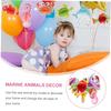 EXCEART Honeycomb Ball Pompoms Marine Theme Origami 11 Pieces Sea Decoration Paper 3D Stylish Cute Birthday Decoration Event Decoration Sea Animal Set
