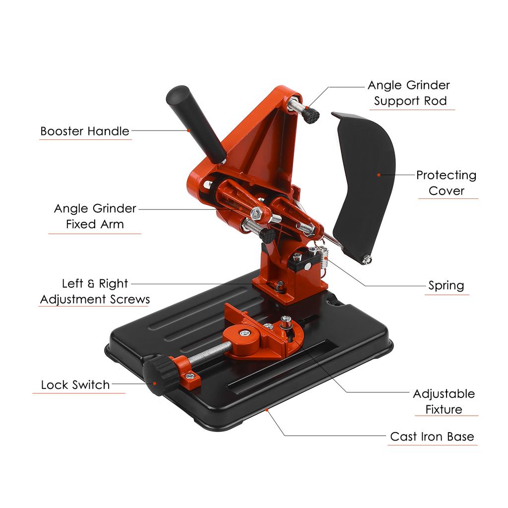 100-125 Multifunctional Angle Grinder Stand Grinder Holder Cutter Support Bracket Cutting Machine Holder for 100Celsius115Celsius125mm Angle Mill Wood