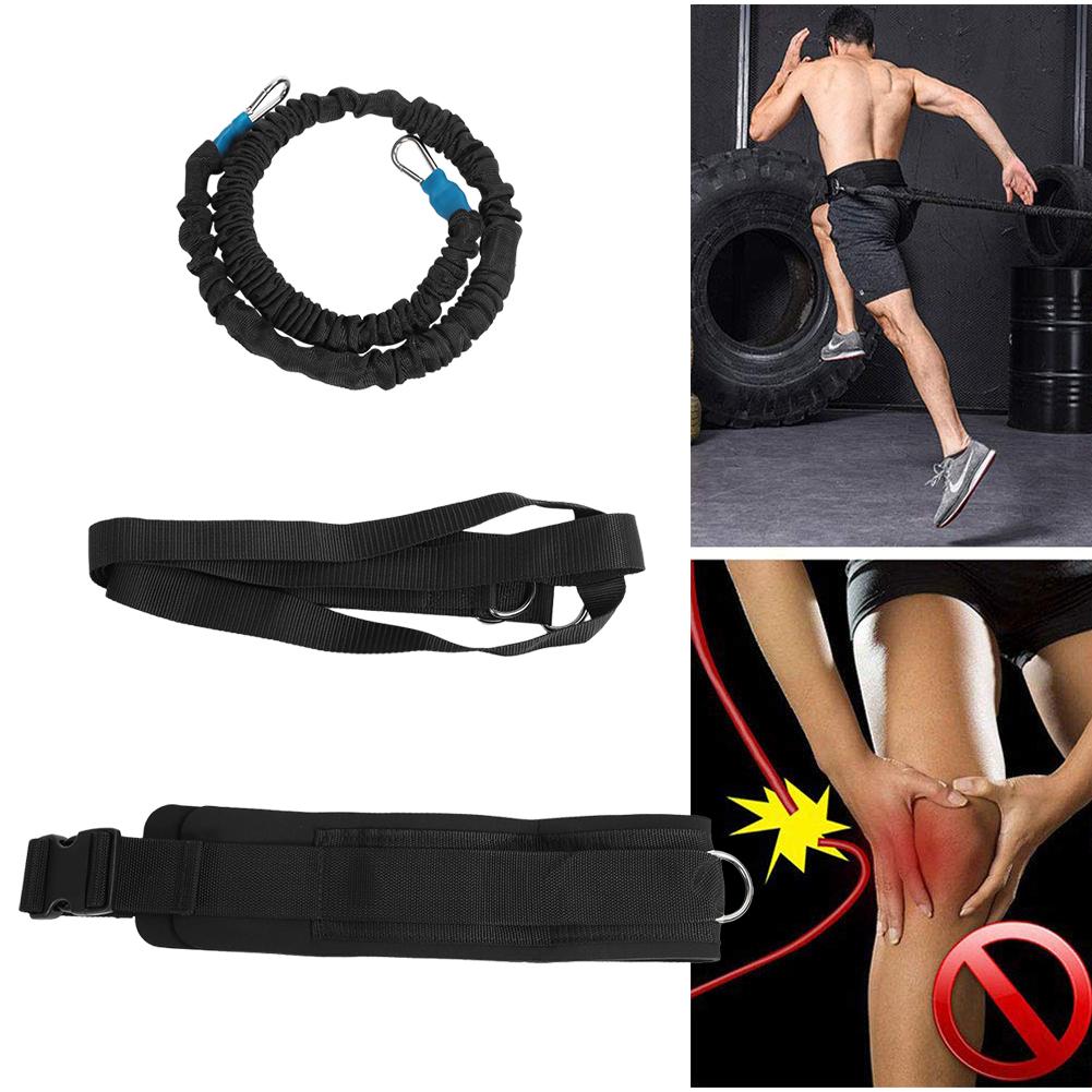 Multi functional Resistance Trainer Acceleration Speed Cord Rope Set for Sports Strength Running Training (4 ring cross