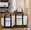 Thrower PEBBLE CANVAS TOTE BAG, 24oz, Heavyweight, Freestanding, Canvas, Off-White, Cotton, Stylish, Women's and Men's, Navy, Large, 4830 SLW586