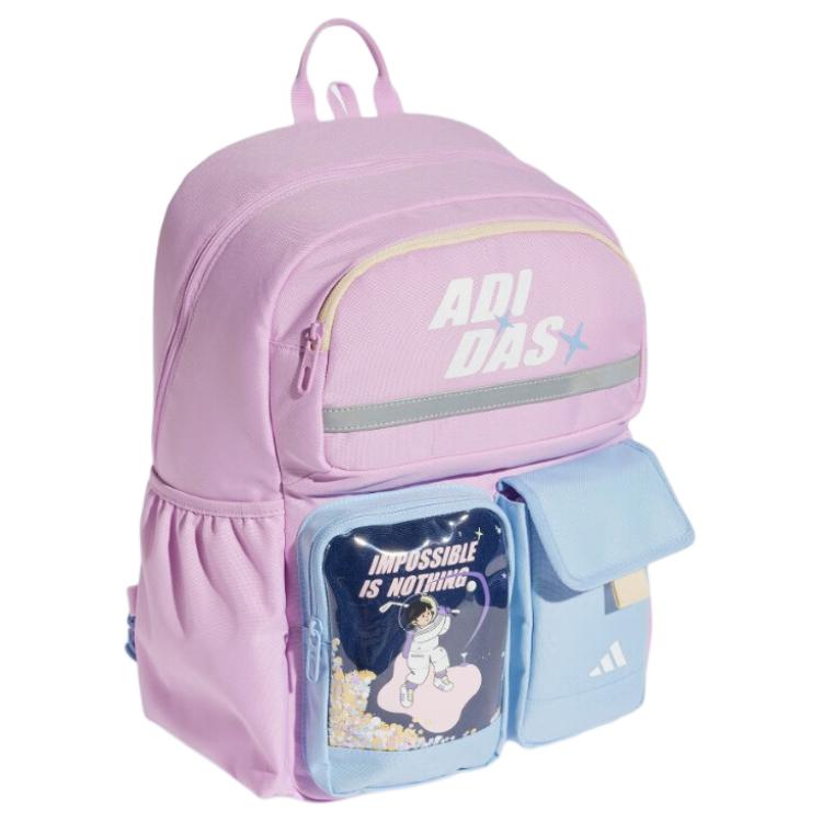 adidas Polyester Backpack Kids' Light Purple & Glossy Finish Blue Adidas JZ3184