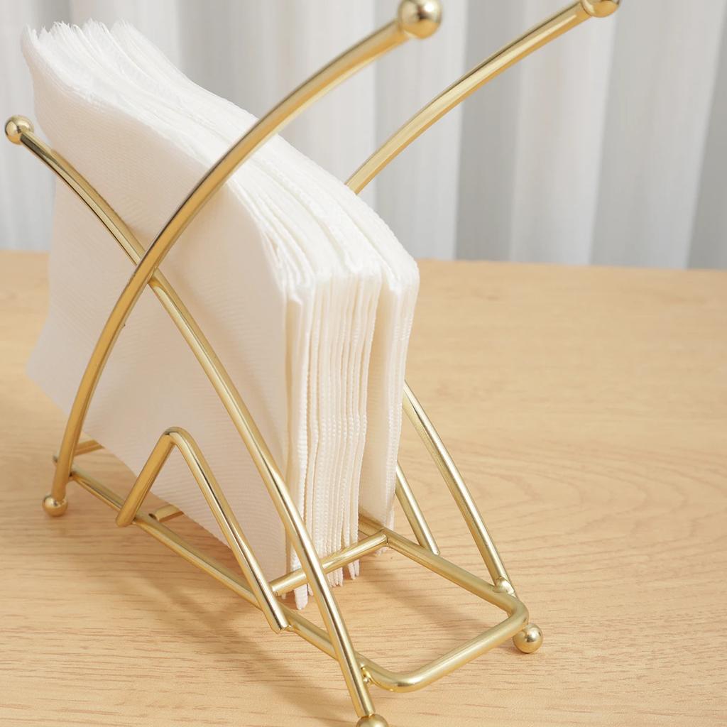 1/2pcs-Napkin Holder Metal Paper Stand Tissue Dispenser Luxury Retro Table Decoration Freestanding Home Decor